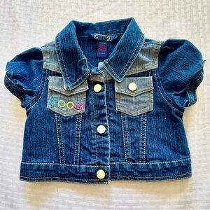Coogi Baby Jean Jacket 2T Puff Sleeve Denim Jacket Y2K Retro Streetwear
